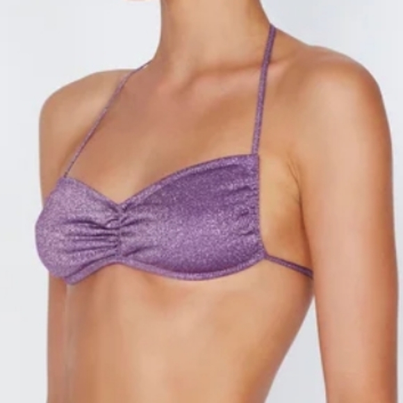 Violet sparkle Greta triangl top - Picture 4 of 7